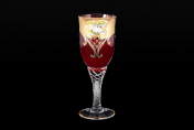 Комплект рюмок для водки 60 мл Лепка красная U-R (6 шт.) Bohemia Crystal