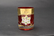 Комплект стопок для водки Uhlir Лепка красная 60 мл(6 шт.) Bohemia Crystal