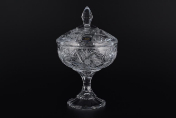 Конфетница с крышкой на ножке Crystalite Bohemia Pinwheel 24 см Bohemia Crystalite