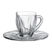 Фарфоровый Комплект кофейных пар Crystalite Giftware Neptune 160 мл (6 пар) Bohemia Crystalite