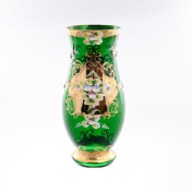 Ваза Bohemia лепка зеленая E-S 30 см Bohemia Crystal