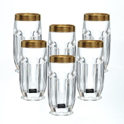 Комплект стаканов для воды Crystalite Bohemia Сафари Gold 300 мл Bohemia Gold
