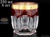 Комплект фужеров для вина 220 мл TIMON (6 шт.) Bohemia Gold