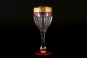 Комплект фужеров для вина Сафари розовый (6 шт.) Bohemia Gold