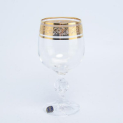 Комплект фужеров для вина Crystalex Bohemia Клаудиа Золото V-D 230 мл(6 шт.) Bohemia Crystalite