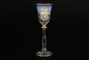 Комплект рюмок для водки 60 мл Анжела U-R фон синий (6 шт.) Bohemia Crystal