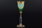 Комплект рюмок для водки 60 мл Анжела Лепка зеленая B-P (6 шт.) Bohemia Crystal