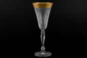 Комплект фужеров для шампанского Матовые цветы 190 мл E-V Bohemia Crystal