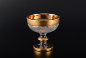 Блюдце для варенья 13 см Sonne Crystal Золото Фелиция Bohemia Crystal