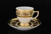 Фарфоровый Комплект кофейных пар Falkenporzellan Imperial Creme Gold 110 мл(6 пар)