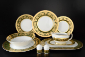 Столовый сервиз на 6 персон 27 предметов Imperial Green Gold Falkenporzellan