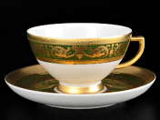 Комплект чайных пар Falkenporzellan Imperial Green Gold 220 мл(2 пары)
