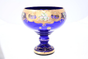 Фруктовница Bohemia лепка синяя E-S 26 см Bohemia Crystal