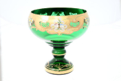 Фруктовница Bohemia лепка зеленая E-S 26 см Bohemia Crystal