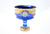 Фруктовница Bohemia лепка синяя E-S 26 см Bohemia Crystal