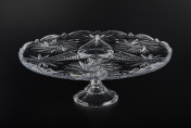 Тарелка для торта на ножке 31 см PINWHEEL Bohemia Crystalite