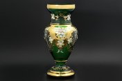 Ваза для цветов Bohemia Лепка зелёная 40 см Bohemia Crystal