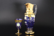 Комплект для воды синий Bohemia Uhlir 7 предметов Bohemia Crystal