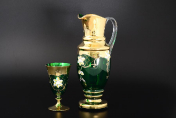 Комплект для воды 7 пр зеленый Bohemia Crystal