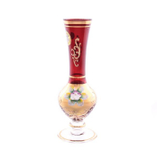 Ваза для цветов Bohemia Лепка гранат 16 см Bohemia Crystal