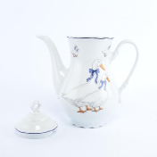 Кофейник фарфоровый Thun Констанция Гуси 1,2 л