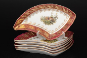 Набор салатников 21 см Queen's Crown Охота красная Корона (6 шт.) Queens Crown