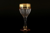 Комплект фужеров для вина Сафари желтый (6 шт.) E-S Bohemia Gold