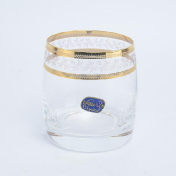 Комплект стаканов для виски Crystalex Bohemia Золотой Лист V-D 290 мл(6 шт.) Bohemia Crystalite