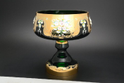 Конфетница н/н 23 см "Лепка зеленая" E-V Bohemia Crystal