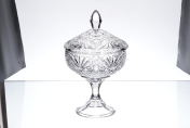Конфетница на ножке с крышкой Crystalite Bohemia Miranda 24 см Bohemia Crystalite