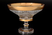 Конфетница на ножке Bohemia Max Crystal золото 20 см Bohemia Crystal
