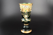 Ваза для цветов Bohemia Лепка зелёная 30 см Bohemia Crystal