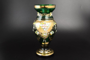 Ваза для цветов Bohemia Лепка зелёная 35 см Bohemia Crystal