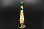 Ваза для цветов Bohemia Лепка зелёная 18 см Bohemia Crystal