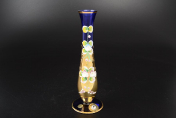 Ваза для цветов Bohemia Лепка синяя 18 см Bohemia Crystal
