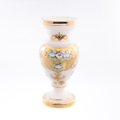 Ваза для цветов Bohemia Лепка белая 26 см Bohemia Crystal