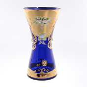 Ваза для цветов Bohemia Лепка синяя 24 см Bohemia Crystal