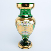 Ваза Bohemia лепка зеленая E-S 30 см Bohemia Crystal