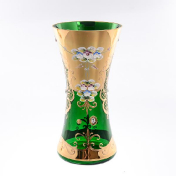 Ваза Bohemia лепка зеленая E-S 30 см Bohemia Crystal