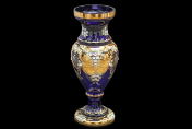 Ваза 60 см Лепка синяя E-S Bohemia Crystal