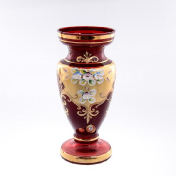 Ваза для цветов Bohemia Лепка красная 26 см Bohemia Crystal