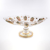 Фруктовница на ножке Bohemia Max Crystal Золото 38 см Bohemia Crystal