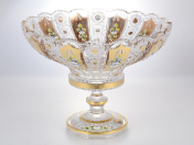 Фруктовница на ножке золото Bohemia Max Crystal 35 см Bohemia Crystal