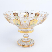 Фруктовница на ножке Золото Bohemia Max Crystal 30 см Bohemia Crystal
