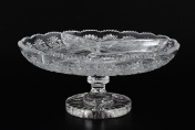 Хрустальная менажница 28 см на ножке Glasspo Bohemia Crystal