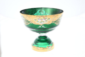 Фруктовница Bohemia лепка зеленая E-S 26 см Bohemia Crystal