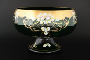 Фруктовница Bohemia лепка зеленая E-S 32 см Bohemia Crystal
