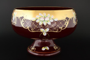 Фруктовница 32 см Лепка красная S-A Bohemia Crystal