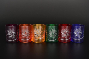 Комплект стопок для водки 60 мл Цветной хрусталь (6 шт.) Bohemia Crystal