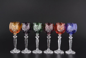Комплект рюмок для водки Bohemia Цветной хрусталь 90 мл(6 шт.) Bohemia Crystal